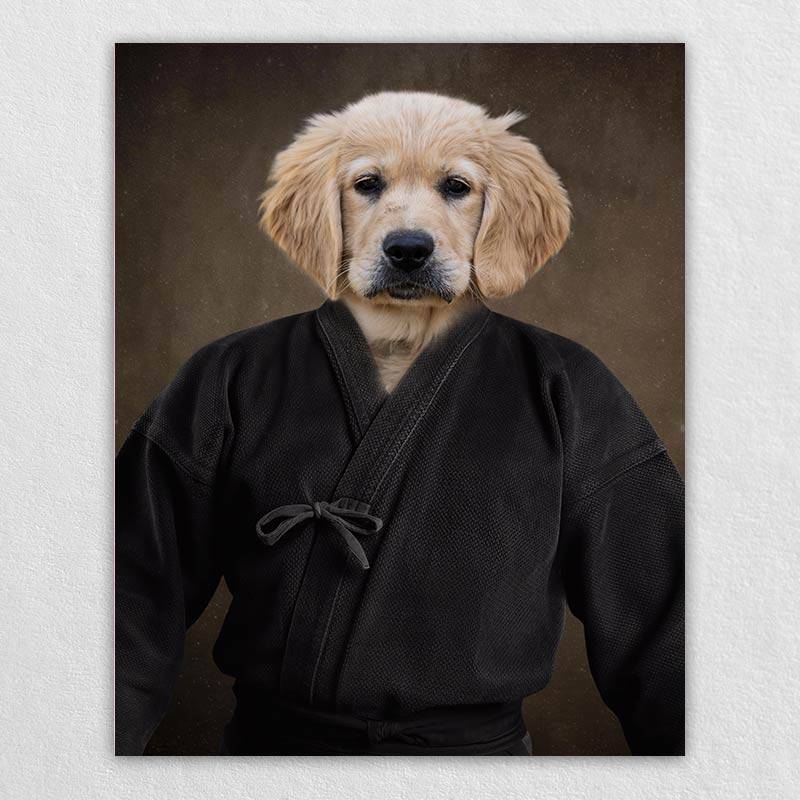 Warrior Customizable Dog Portrait Cool Canvas Art