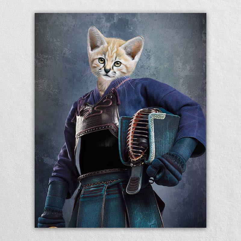 Samurai Custom Pet Wall Art Custom Gift