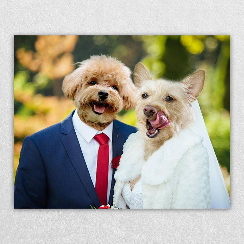 Funny Dog Prints Pet Portrait Custom Wedding Gifts