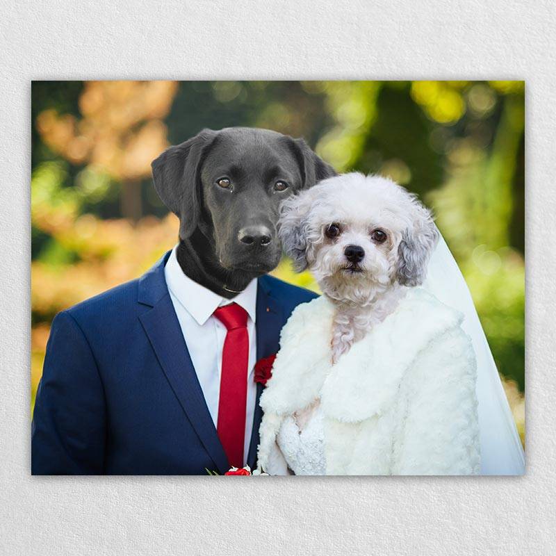 Funny Dog Prints Pet Portrait Custom Wedding Gifts