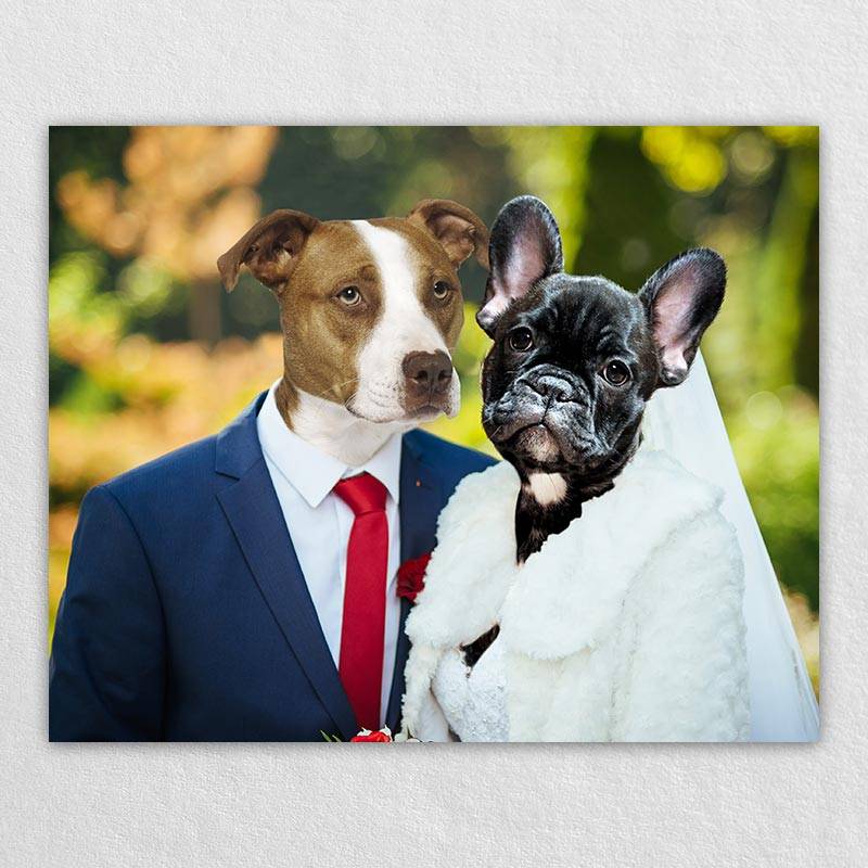 Funny Dog Prints Pet Portrait Custom Wedding Gifts