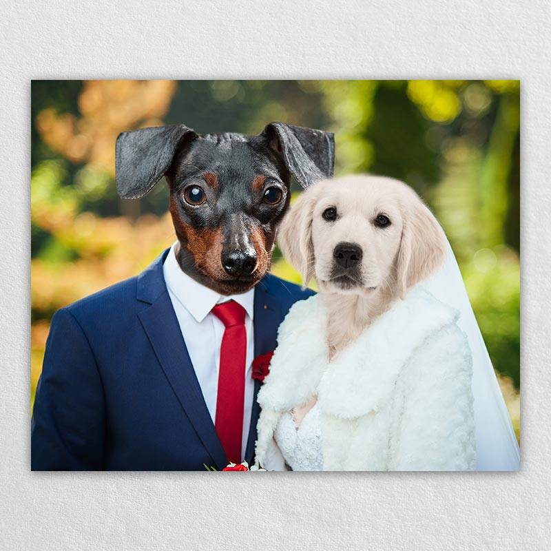 Funny Dog Prints Pet Portrait Custom Wedding Gifts