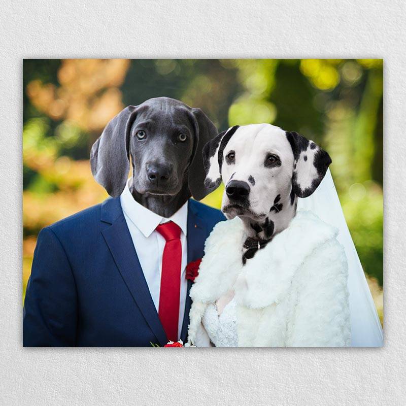 Funny Dog Prints Pet Portrait Custom Wedding Gifts