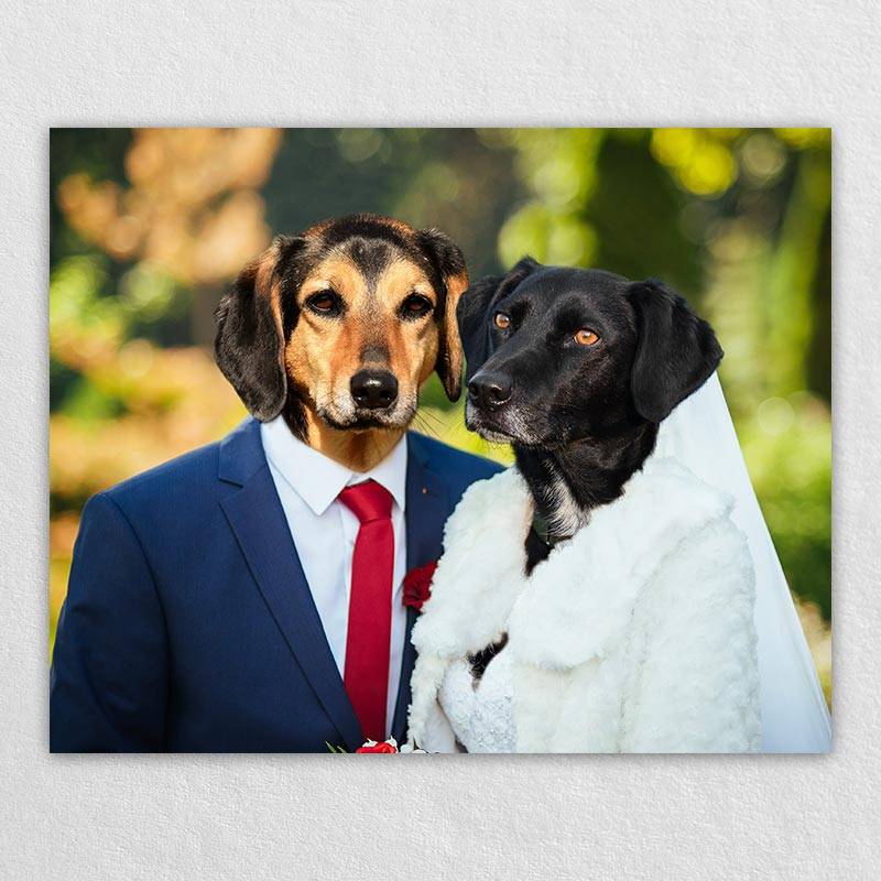 Funny Dog Prints Pet Portrait Custom Wedding Gifts