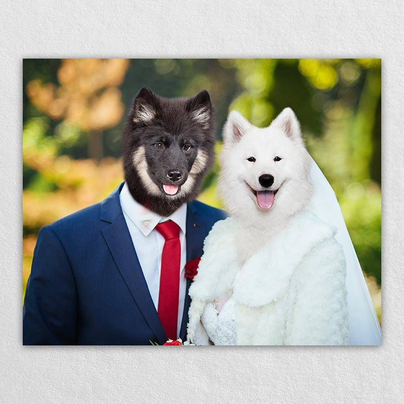 Funny Dog Prints Pet Portrait Custom Wedding Gifts