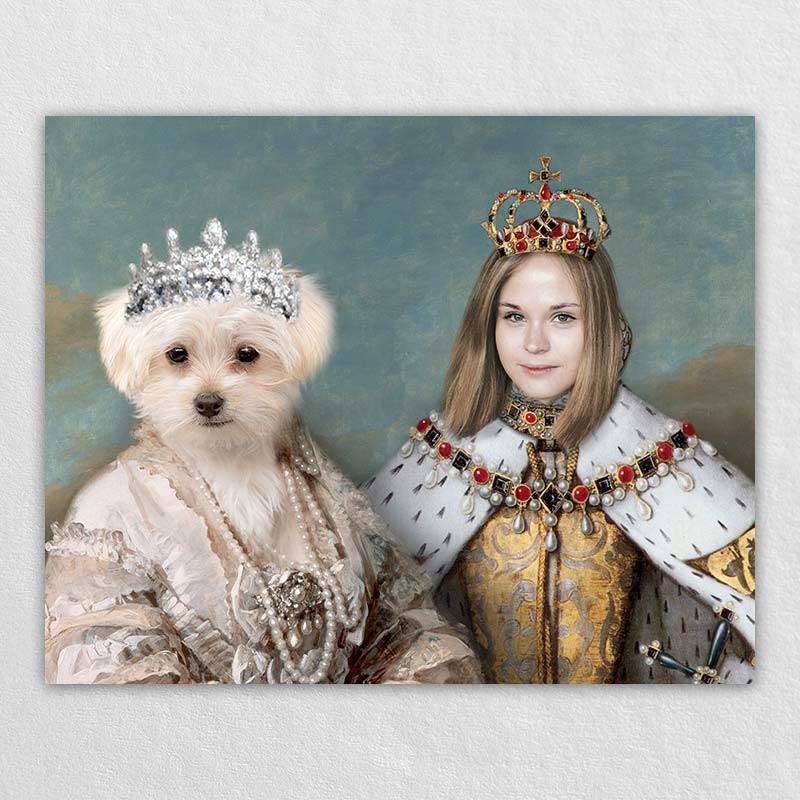 Queen Portrait Pet And Owner Royal Portraits