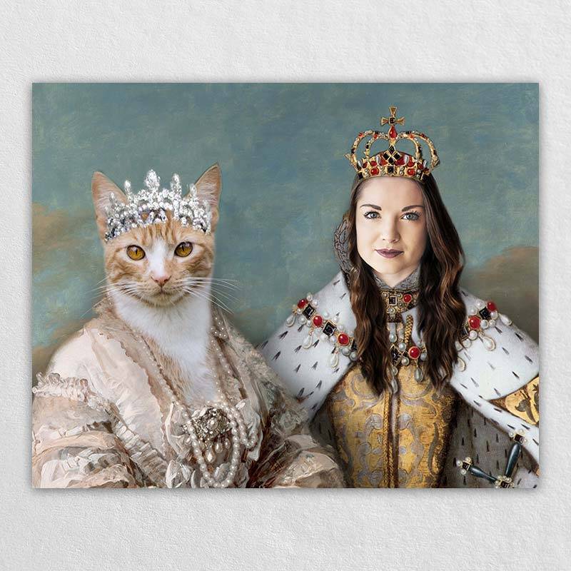 Queen Portrait Pet And Owner Royal Portraits