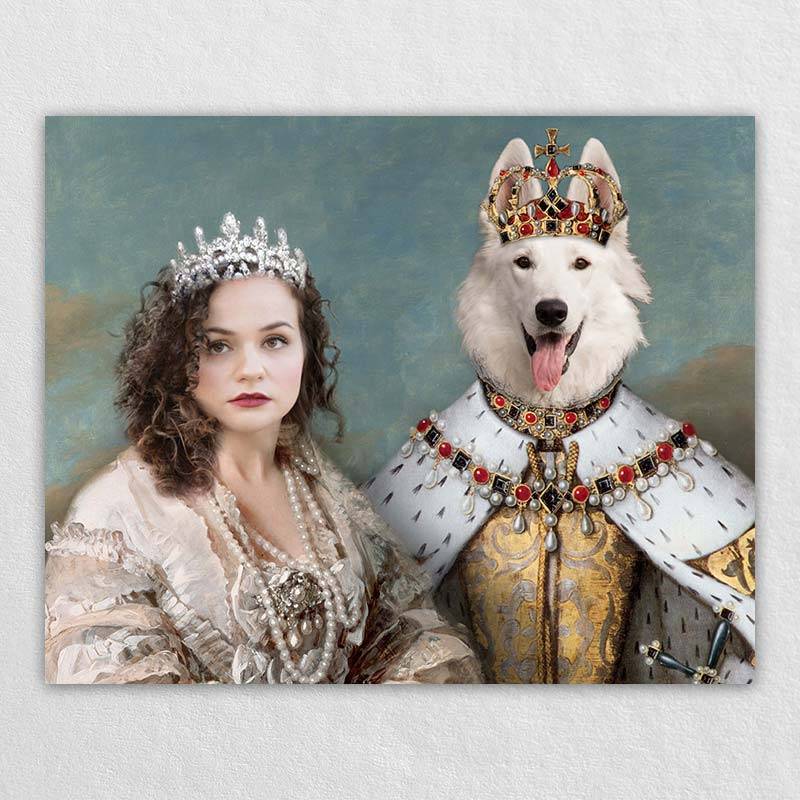 Queen Portrait Pet And Owner Royal Portraits