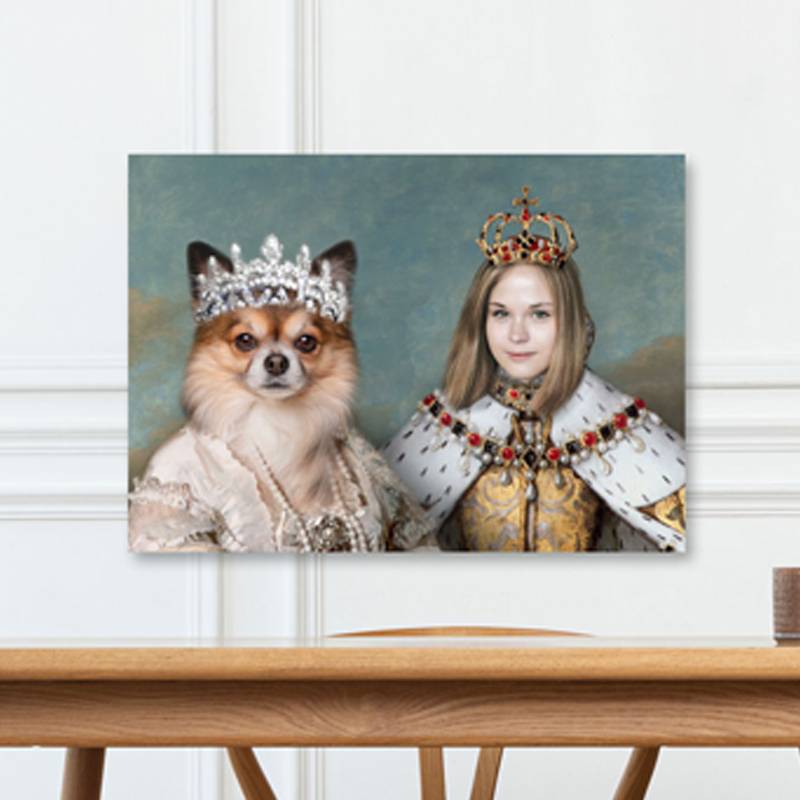 Queen Portrait Pet And Owner Royal Portraits