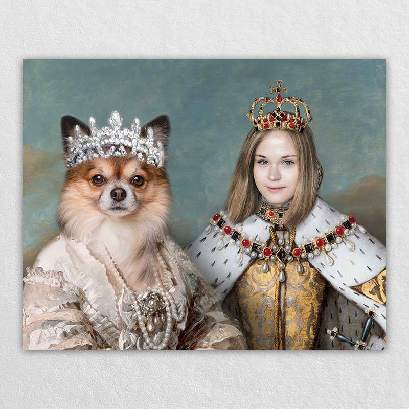 Queen Portrait Pet And Owner Royal Portraits