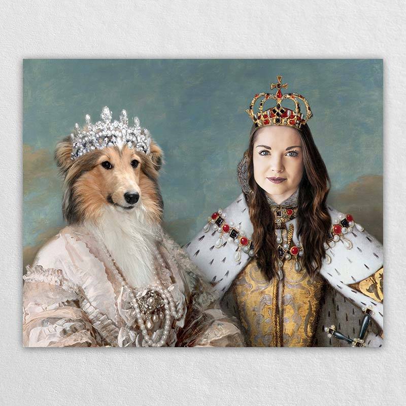 Queen Portrait Pet And Owner Royal Portraits