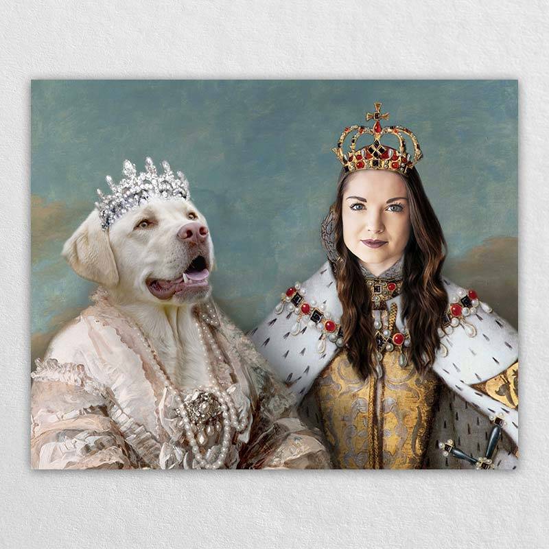 Queen Portrait Pet And Owner Royal Portraits