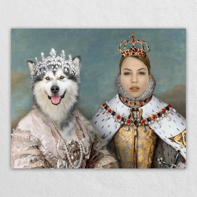 Queen Portrait Pet And Owner Royal Portraits