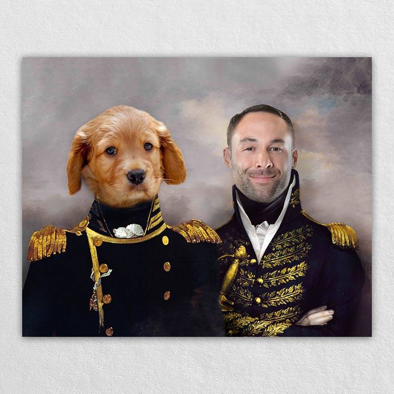 Admiral Portrait Pet Dog And Owner Portraits