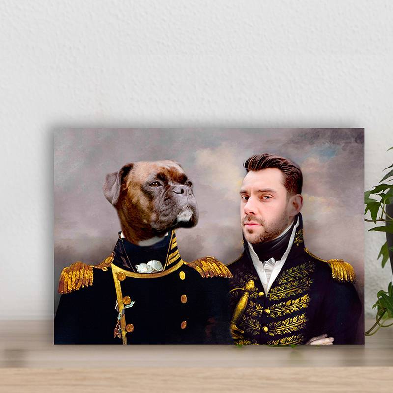 Admiral Portrait Pet Dog And Owner Portraits