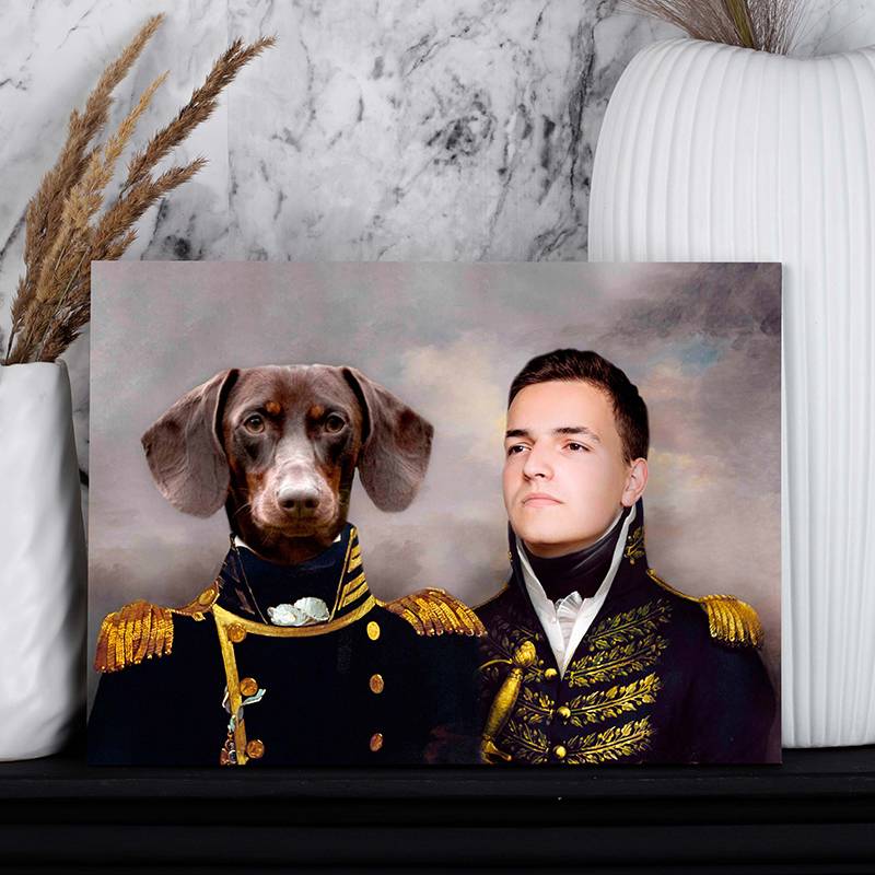 Admiral Portrait Pet Dog And Owner Portraits