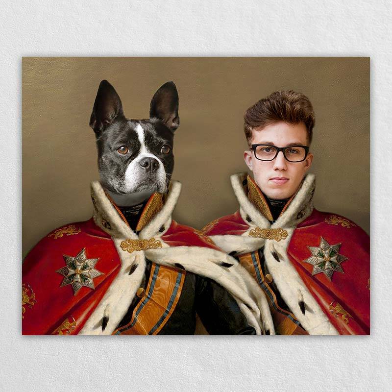 Royal Person And Pet Portraits Animal Canvas Art