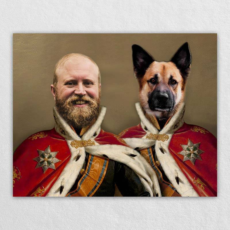 Royal Person And Pet Portraits Animal Canvas Art