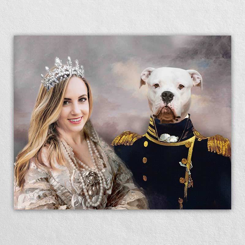 Owner Pet Royalty Portraits Pets On Canvas