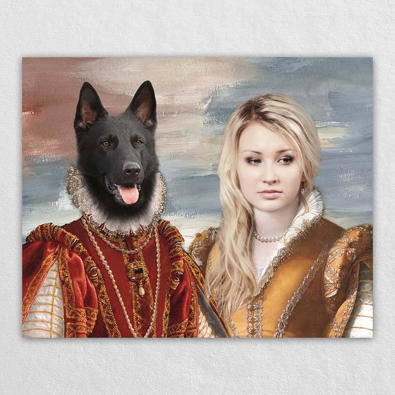 Royal Custom Pet And Owner Painting