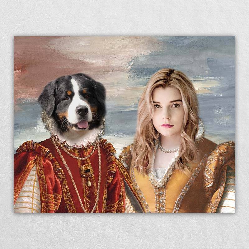 Royal Custom Pet And Owner Painting