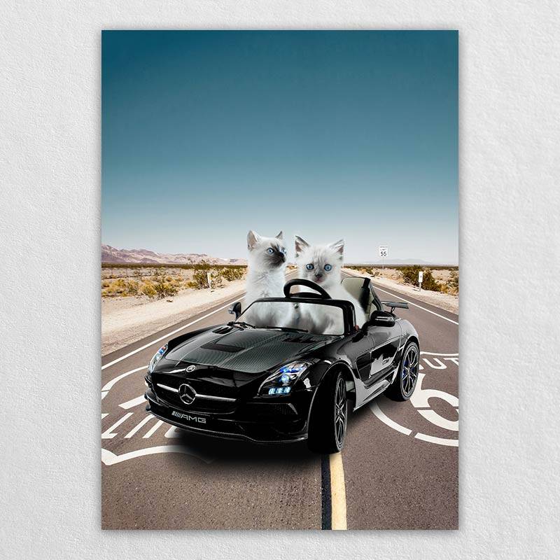 Sports Car Custom Pet Portraits Canvas