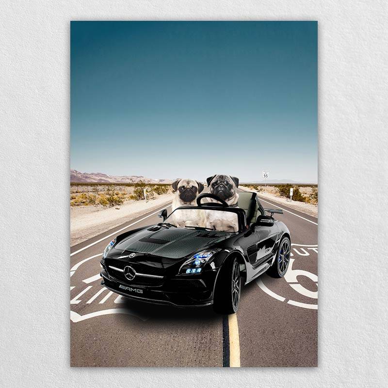 Sports Car Custom Pet Portraits Canvas