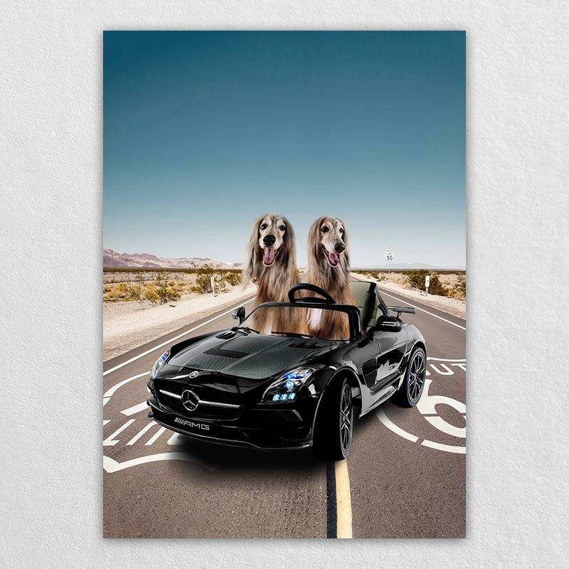 Sports Car Custom Pet Portraits Canvas