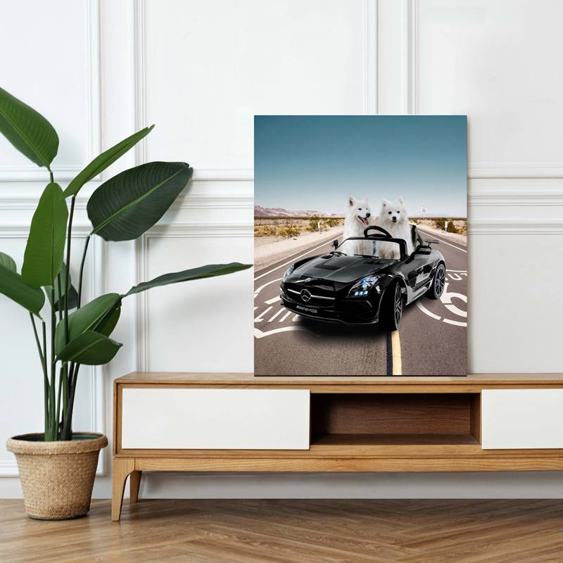 Sports Car Custom Pet Portraits Canvas