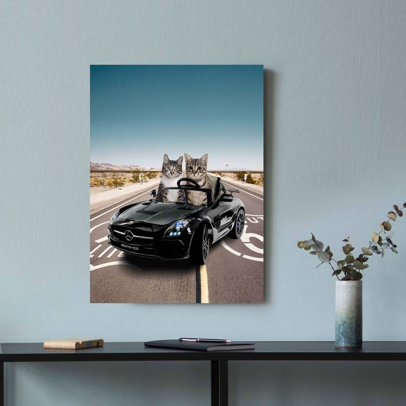 Sports Car Custom Pet Portraits Canvas