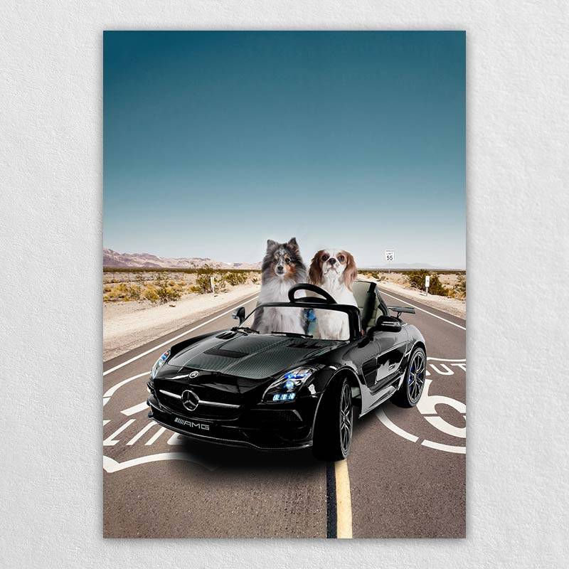 Sports Car Custom Pet Portraits Canvas