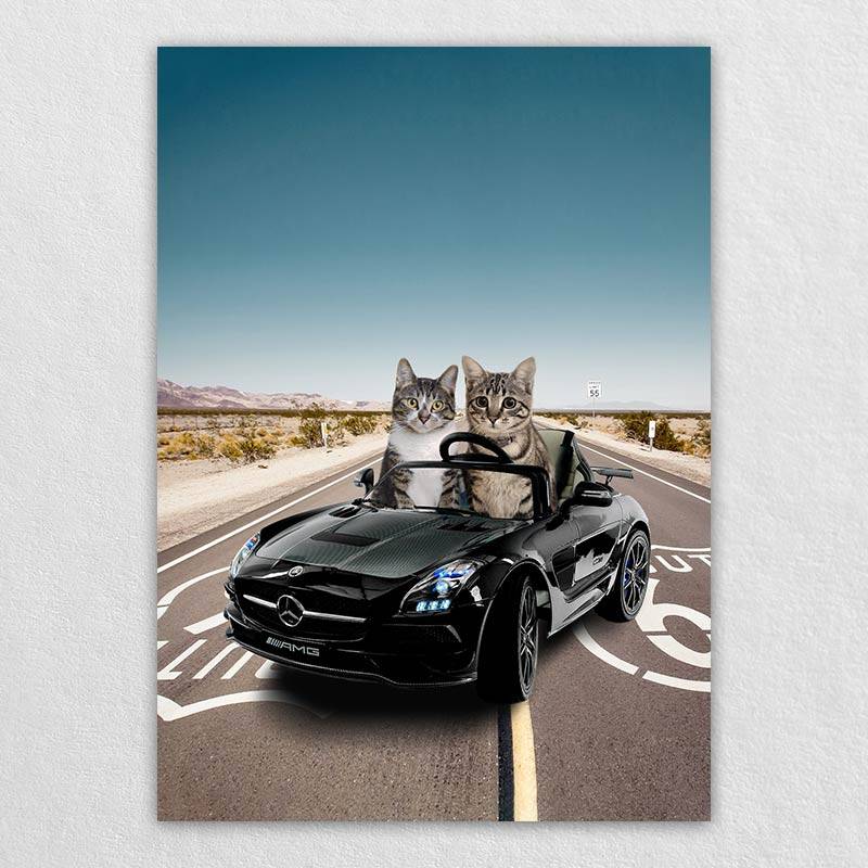 Sports Car Custom Pet Portraits Canvas