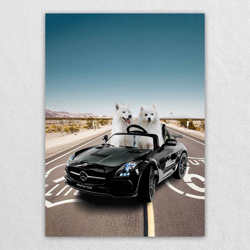 Sports Car Custom Pet Portraits Canvas