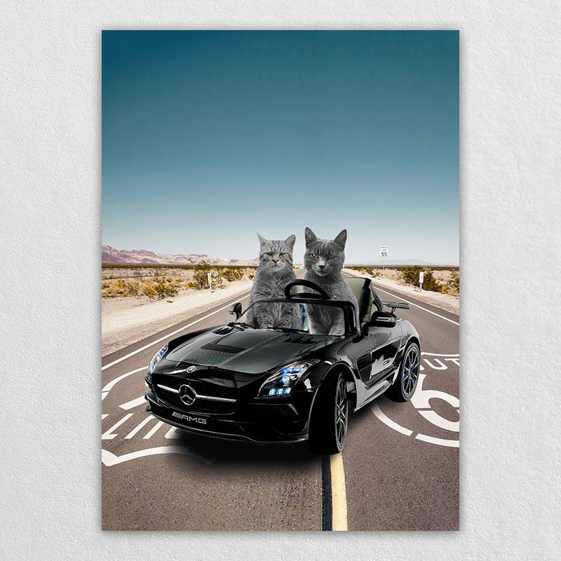 Sports Car Custom Pet Portraits Canvas