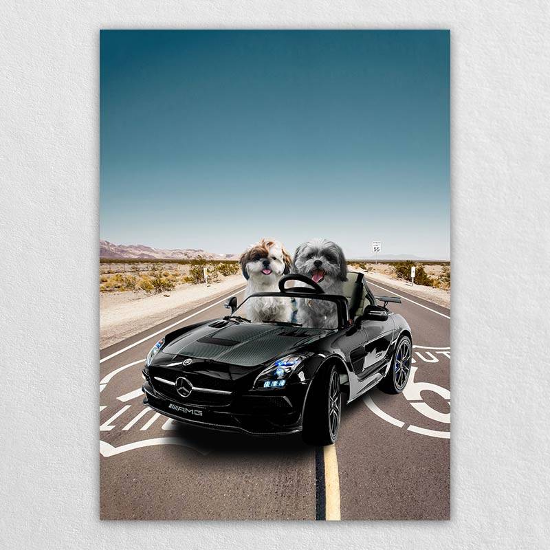 Sports Car Custom Pet Portraits Canvas