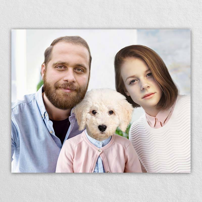 Family Portrait With Dog Pet