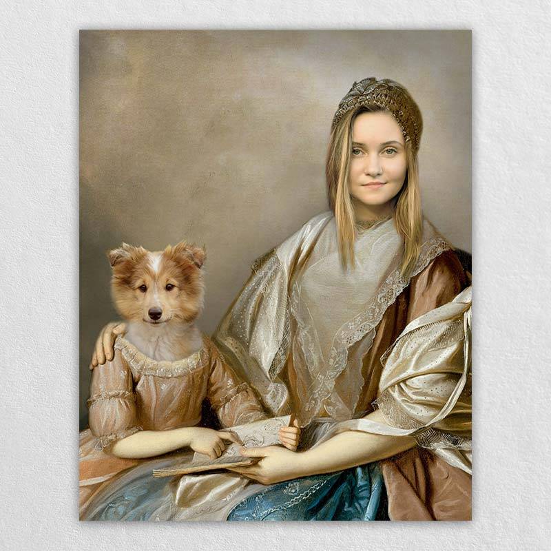 Owner Renaissance Art With Dogs And Pets