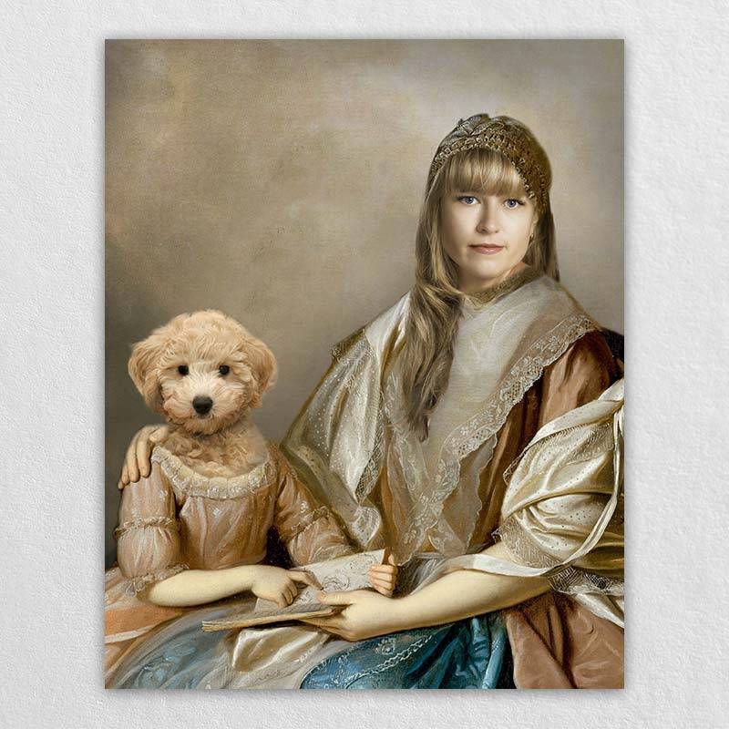 Owner Renaissance Art With Dogs And Pets