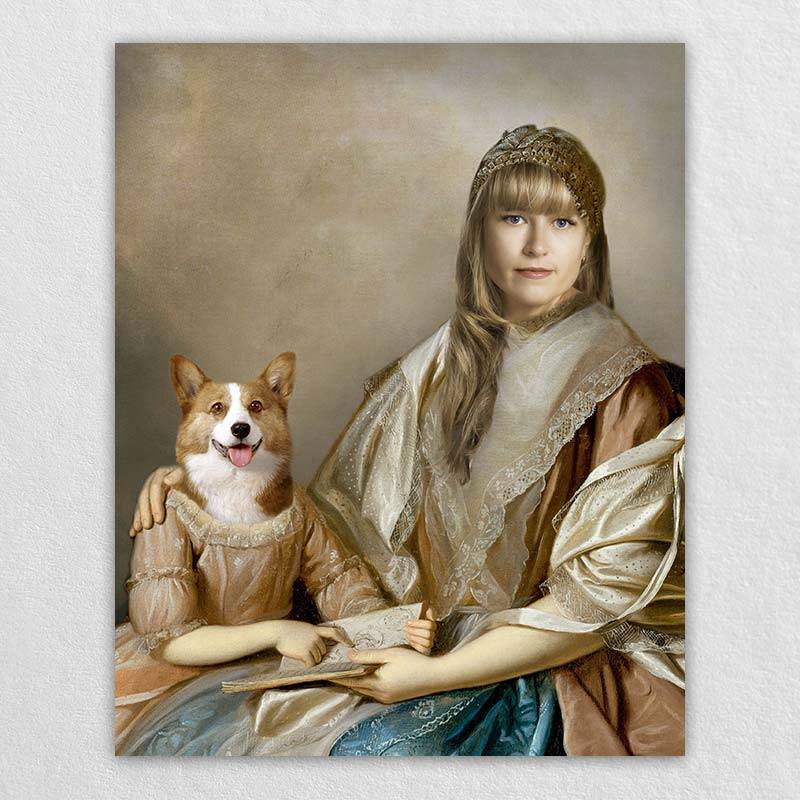 Owner Renaissance Art With Dogs And Pets