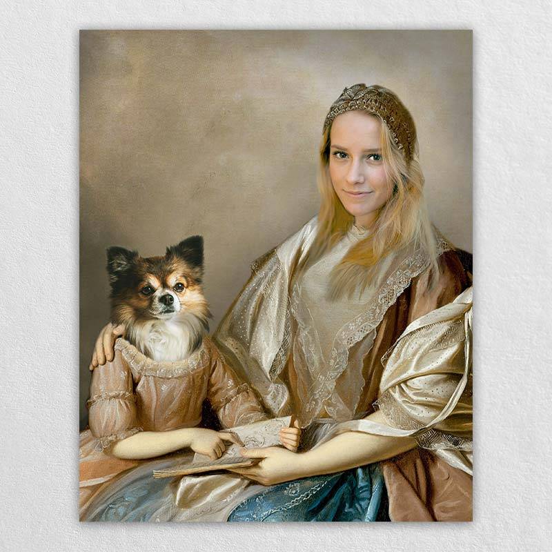 Owner Renaissance Art With Dogs And Pets