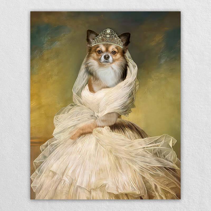 Beautiful Pet Dog Cat Queen Portrait