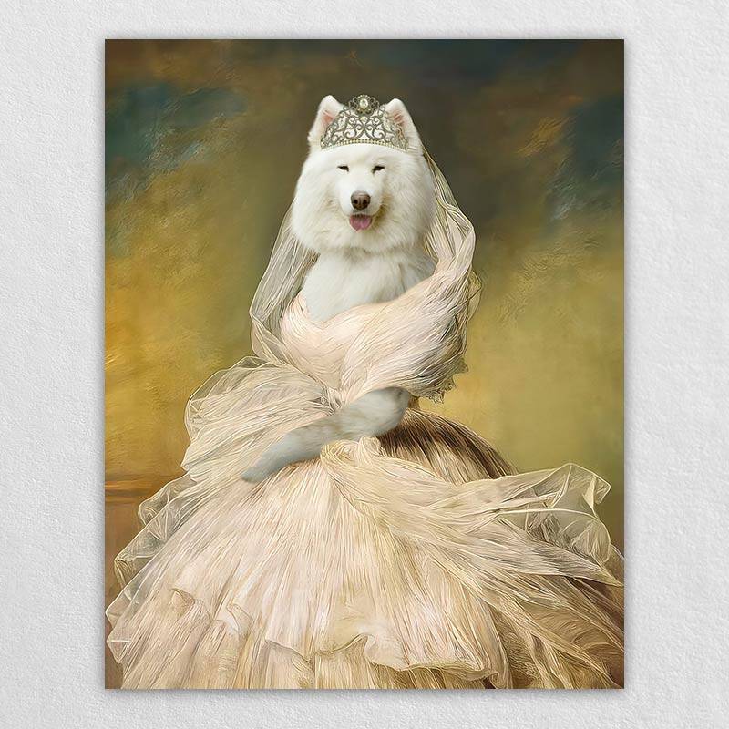 Beautiful Pet Dog Cat Queen Portrait