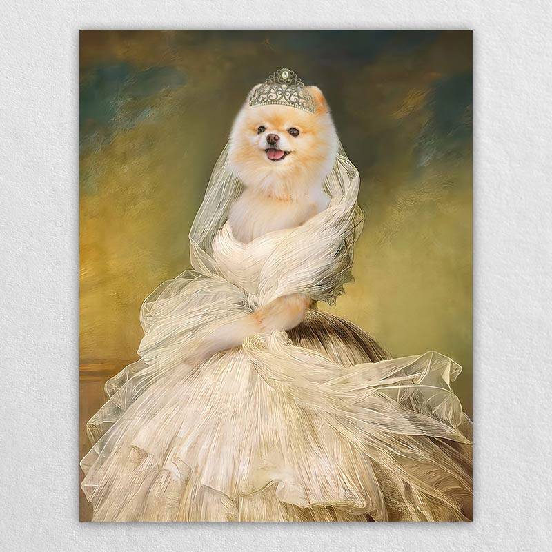 Beautiful Pet Dog Cat Queen Portrait