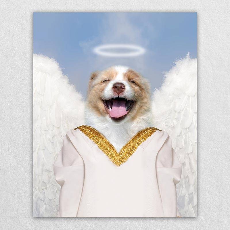 Angel Dog Painting Custom Pet Portraits