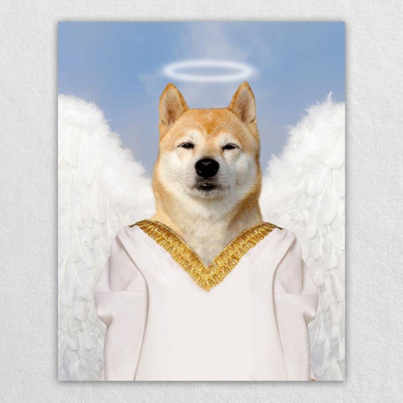 Angel Dog Painting Custom Pet Portraits