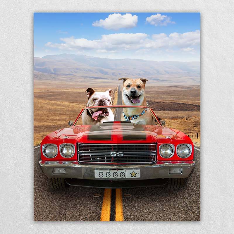 Funny Dog Painting Portrait Pet Portrait