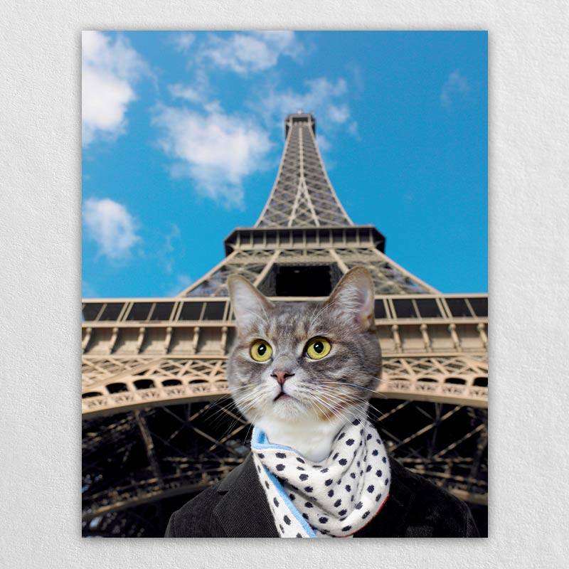 Travel To The Eiffel Tower Animal Face Portrait