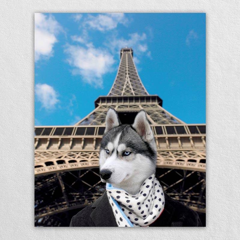 Travel To The Eiffel Tower Animal Face Portrait