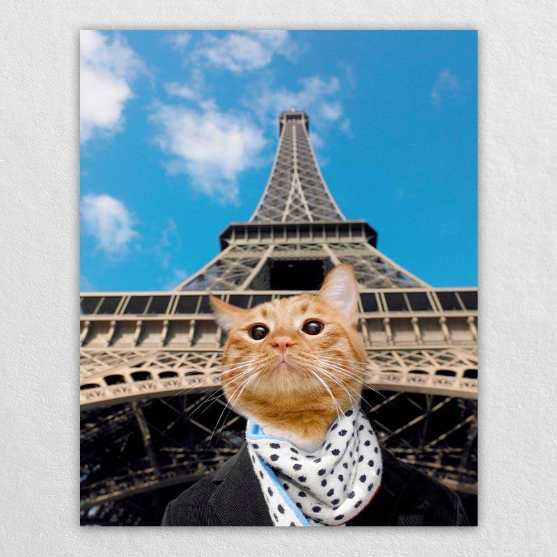 Travel To The Eiffel Tower Animal Face Portrait