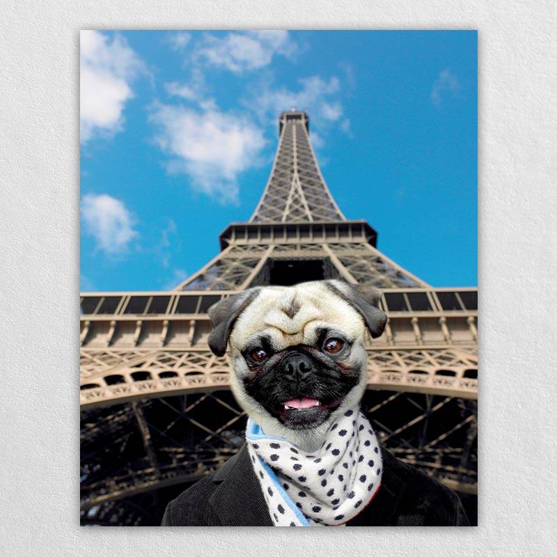 Travel To The Eiffel Tower Animal Face Portrait